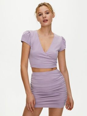 Sunday Best Lavender Wrap Top